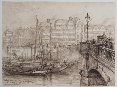 Wandrahm Bridge by Johann Theobald Riefesell